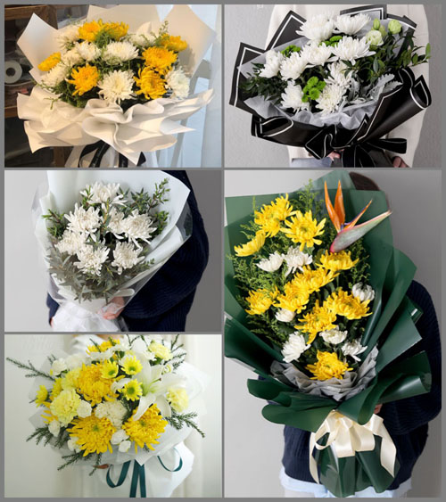 山东菏泽牡丹区黄堽镇许胡同村白事花束代送